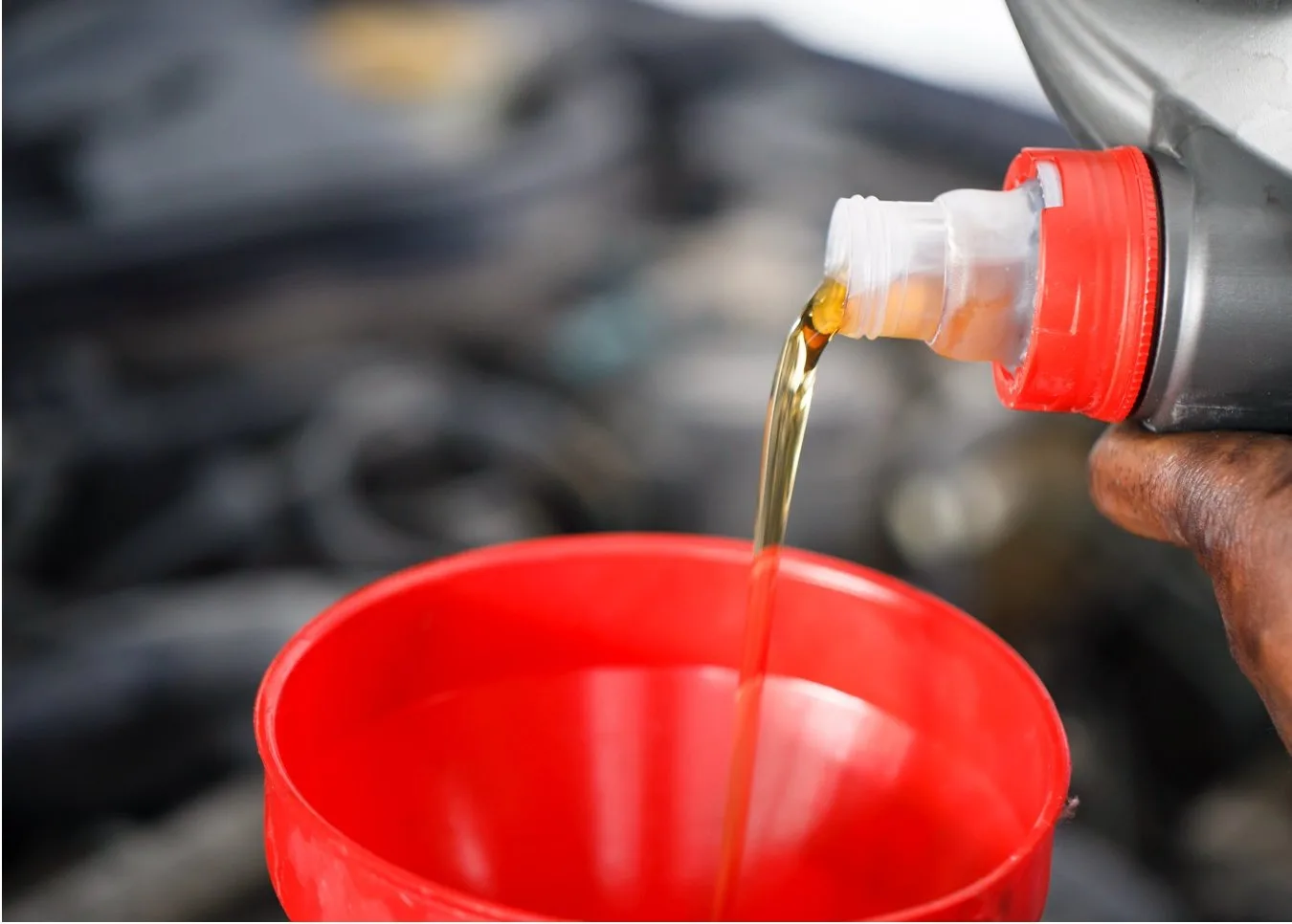 GTS auto repair is performing engine oil change service